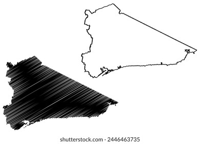 Shire of East Gippsland (Commonwealth of Australia, Victoria state, Vic) map vector illustration, scribble sketch East Gippsland Shire Council map