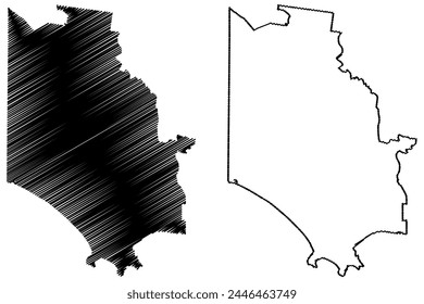 Shire of Glenelg (Commonwealth of Australia, Victoria state, Vic) map vector illustration, scribble sketch Glenelg Shire Council map