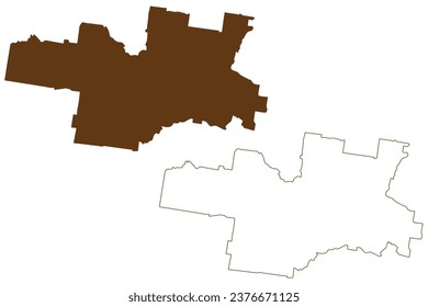 Shire of Hepburn (Commonwealth of Australia, Victoria state, Vic) map vector illustration, scribble sketch Hepburn Shire Council map