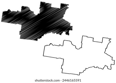 Shire of Hepburn (Commonwealth of Australia, Victoria state, Vic) map vector illustration, scribble sketch Hepburn Shire Council map