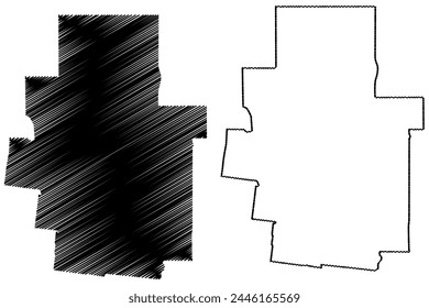 Shire of Hindmarsh (Commonwealth of Australia, Victoria state, Vic) map vector illustration, scribble sketch Hindmarsh Shire Council map