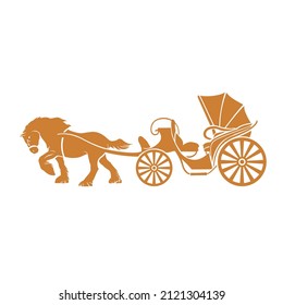 Shire horse Vector and his carriage can be used as design material or logo material for types of animal designs in the form of horses and carriage