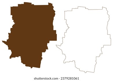 Shire of Loddon (Commonwealth of Australia, Victoria state, Vic) map vector illustration, scribble sketch Loddon Shire Council map