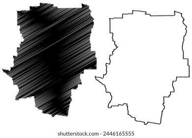 Shire of Loddon (Commonwealth of Australia, Victoria state, Vic) map vector illustration, scribble sketch Loddon Shire Council map