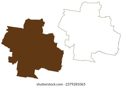 Shire of Macedon Ranges (Commonwealth of Australia, Victoria state, Vic) map vector illustration, scribble sketch Macedon Ranges Shire Council map