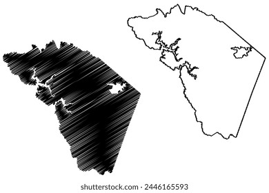 Shire of Mansfield (Commonwealth of Australia, Victoria state, Vic) map vector illustration, scribble sketch Mansfield Shire Council map