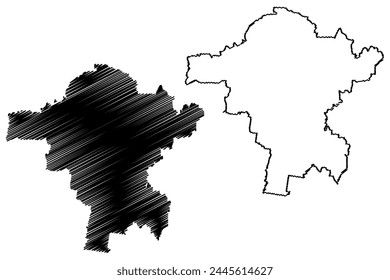 Shire of Mitchell (Commonwealth of Australia, Victoria state, Vic) map vector illustration, scribble sketch Mitchell Shire Council map