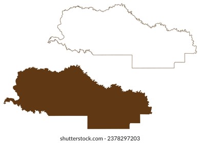 Shire of Moira (Commonwealth of Australia, Victoria state, Vic) map vector illustration, scribble sketch Moira Shire Council map