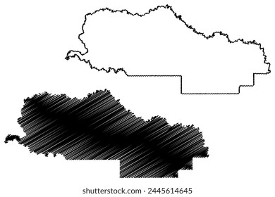 Shire of Moira (Commonwealth of Australia, Victoria state, Vic) map vector illustration, scribble sketch Moira Shire Council map