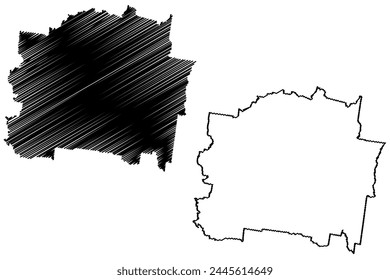 Shire of Moorabool (Commonwealth of Australia, Victoria state, Vic) map vector illustration, scribble sketch Moorabool Shire Council map