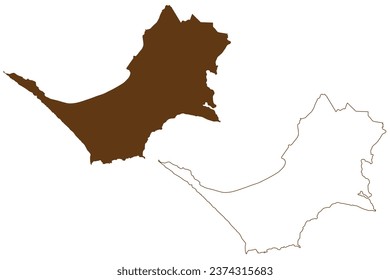 Shire of Mornington Peninsula (Commonwealth of Australia, Victoria state, Vic) map vector illustration, scribble sketch Mornington Peninsula map