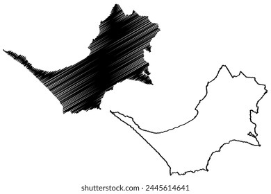 Shire of Mornington Peninsula (Commonwealth of Australia, Victoria state, Vic) map vector illustration, scribble sketch Mornington Peninsula map