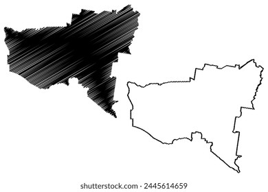 Shire of Moyne (Commonwealth of Australia, Victoria state, Vic) map vector illustration, scribble sketch Moyne Shire Council map