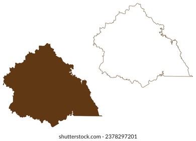 Shire of Murrindindi (Commonwealth of Australia, Victoria state, Vic) map vector illustration, scribble sketch Murrindindi map