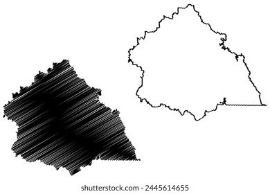 Shire of Murrindindi (Commonwealth of Australia, Victoria state, Vic) map vector illustration, scribble sketch Murrindindi map