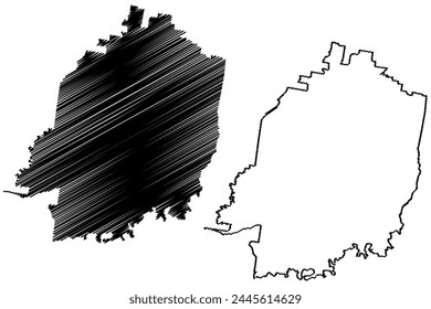 Shire of Nillumbik (Commonwealth of Australia, Victoria state, Vic) map vector illustration, scribble sketch Nillumbik map