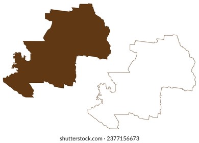 Shire of Northern Grampians (Commonwealth of Australia, Victoria state, Vic) map vector illustration, scribble sketch Northern Grampians Shire Council map