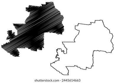 Shire of Northern Grampians (Commonwealth of Australia, Victoria state, Vic) map vector illustration, scribble sketch Northern Grampians Shire Council map