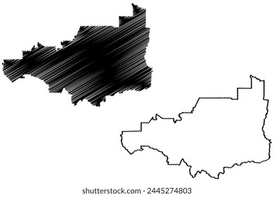 Shire of Strathbogie (Commonwealth of Australia, Victoria state, Vic) map vector illustration, scribble sketch Strathbogie Shire Council map