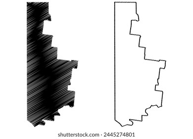 Shire of West Wimmera (Commonwealth of Australia, Victoria state, Vic) map vector illustration, scribble sketch West Wimmera map