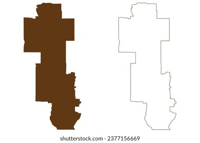 Shire of Yarriambiack (Commonwealth of Australia, Victoria state, Vic) map vector illustration, scribble sketch Yarriambiack Shire Council map