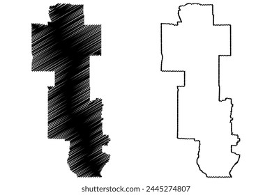 Shire of Yarriambiack (Commonwealth of Australia, Victoria state, Vic) map vector illustration, scribble sketch Yarriambiack Shire Council map