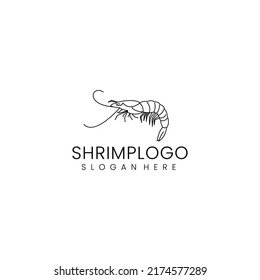 Shirimp logo design icon vector