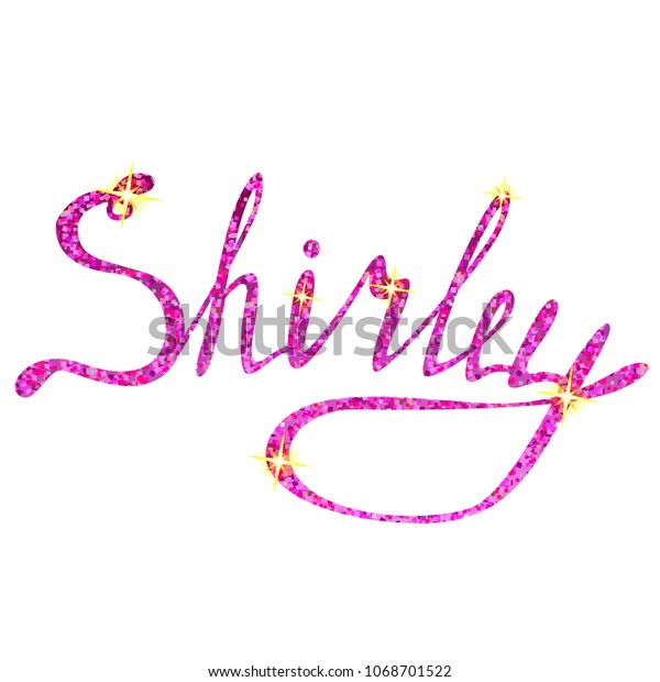 Shirley Name Lettering Tinsels Stock Vector (Royalty Free) 1068701522