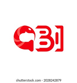 shirmp of logo design with red color. ebi is japanese food