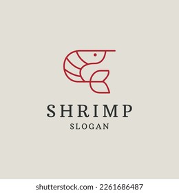 Shirmp logo icon flat design template icon