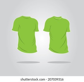 Light Green Tshirt Vector Stock Vector 