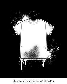 Shirt art template. Black vector design illustration.