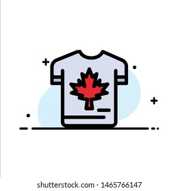 Shirt, Autumn, Canada, Leaf, Maple  Business Flat Line Filled Icon Vector Banner Template. Vector Icon Template background