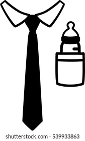 Shirt with Baby bottle in pocket