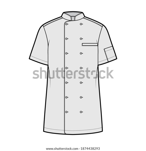 Download Shirt Bakers Chefs Uniform Technical Fashion Stock Vector Royalty Free 1874438293