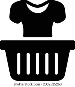 shirt basket vector glyph flat icon