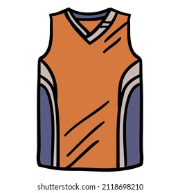 Shirt Basketball Hand Drawn. High quality illustration svg