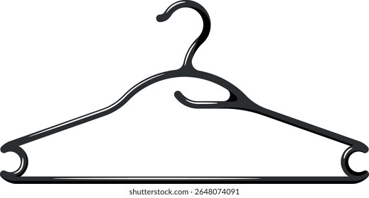 Ilustración vectorial de colgador de camisa y blusa