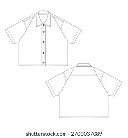Camisa Boxy delantero y trasero