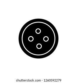 Shirt Button Icon. Clothes Component. Sewing Accessories. Tailor Equipment  Illustration. Applied as Trendy Symbol for Design Elements, Websites, Presentation and Application - Vector. 