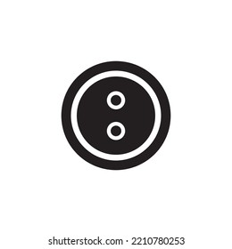 Shirt Button Icon Vector Illustration Flat Design Trendy