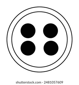 Botones de la camisa icono Vector sobre fondo blanco
   