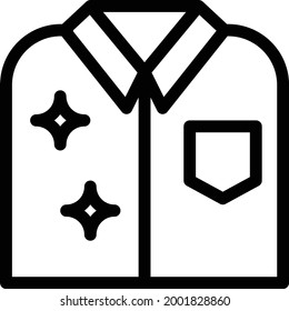 shirt clean vector thin line icon