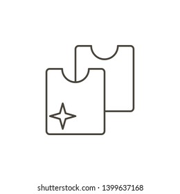 Shirt, cleaning vector icon. Simple element illustration from UI concept.  on white background