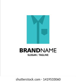 Shirt, Cloth, Clothing, Dress, Fashion, Formal, Wear Business Logo Template. Flat Color