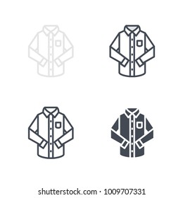 Shirt clothes flat line icon