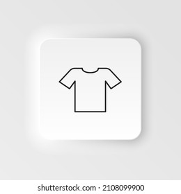 Shirt, clothes icon. Simple element illustration natural concept. Shirt, clothes icon. Neumorphic style vector icon