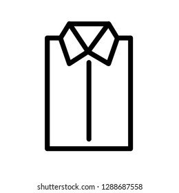 Shirt clothes outline icon vector  isolated illustration editable