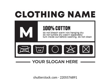 Shirt or clothing tag design template