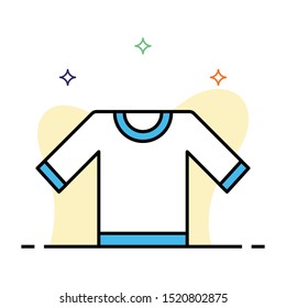 shirt colour line vector icon